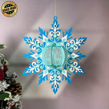 Snowflake - 3D Christmas Lantern File - Cricut File 3 - LightBoxGoodMan