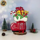 Santa Boots - 3D Christmas Lantern File - Cricut File 1 - LightBoxGoodMan