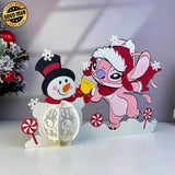 Angel Xmas - Lilo & Stitch Themed 3D Christmas Lantern File - Cricut File 1 - LightBoxGoodMan