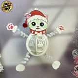 Cat Xmas Hanging - 3D Christmas Lantern File - Cricut File 1 - LightBoxGoodMan