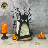 Halloween - 3D Ghost Tree Papercut Lightbox File - Cricut File 2 - LightBoxGoodMan