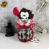 Pennywise - Halloween Themed 3D Lantern File - Cricut File 1 - LightBoxGoodMan