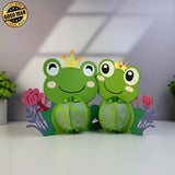 Frog Couple - 3D Love Lantern File - Cricut File 1 - LightBoxGoodMan