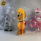 Xmas Zuma - Christmas Themed 3D Paw Patrol Lantern File - Cricut File 1 - LightBoxGoodMan