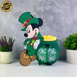 Patrick Day Mouse - St. Patrick's Day Themed 3D Lantern File - Cricut File 1 - LightBoxGoodMan