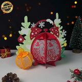 Christmas Clock - 3D Christmas Lantern File - Cricut File 1 - LightBoxGoodMan