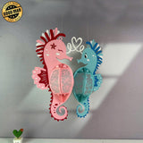 Seahorse Couple - 3D Love Lantern File - Cricut File 1 - LightBoxGoodMan