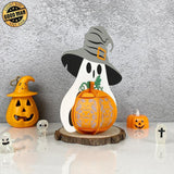 Ghost Pumpkin - Halloween Themed 3D Lantern File - Cricut File 1 - LightBoxGoodMan