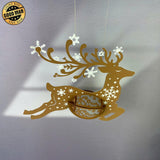 Deer - 3D Christmas Lantern File - Cricut File 2 - LightBoxGoodMan