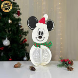 Snowman Mickey - 3D Christmas Lantern File - Cricut File 1 - LightBoxGoodMan