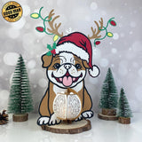 Xmas Dog - 3D Christmas Lantern File - Cricut File - LightBoxGoodMan