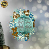 Mickey Wreath - 3D Xmas Wreath Lantern File - Cricut File 3 - LightBoxGoodMan