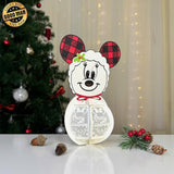 Snowman Minnie - 3D Christmas Lantern File - Cricut File 1 - LightBoxGoodMan