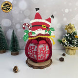 Hohoho - 3D Christmas Gift Bag Lantern File - Cricut File 1 - LightBoxGoodMan