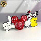 Mouse Love - 3D Love Lantern File - Cricut File 1 - LightBoxGoodMan