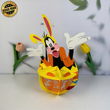 Goofy - Easter Goofy Dog 3D Lantern File - Cricut File 1 - LightBoxGoodMan