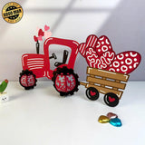 Tractor Love - 3D Love Lantern File - Cricut File 1 - LightBoxGoodMan