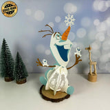 Olaf - Frozen Themed 3D Christmas Lantern File - Cricut File 1 - LightBoxGoodMan