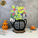 Venus Fly Trap Halloween - 3D Kettle Papercut Lantern File - Cricut File 3 - LightBoxGoodMan