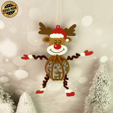 Reindeer Hanging - 3D Christmas Lantern File - Cricut File 1 - LightBoxGoodMan