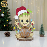 Baby Groot - 3D Christmas Papercut Lantern File - Cricut File 1 - LightBoxGoodMan