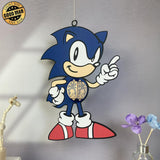 Sonic - Sonic The Hedgehog 3D Papercut Lantern File - Cricut File 1 - LightBoxGoodMan