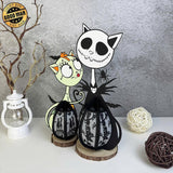 Cat Nightmare - Halloween Themed 3D Lantern File - Cricut File 1 - LightBoxGoodMan