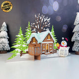 Christmas Village - 3D Christmas Lantern File - Cricut File 3 - LightBoxGoodMan