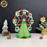 Ferris Wheel - 3D Christmas Lantern File - Cricut File 1 - LightBoxGoodMan