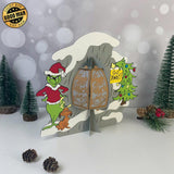 The Grinch - 3D Christmas Lantern File - Cricut File 4 - LightBoxGoodMan