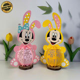 Pack 2 Easter Mouse - Easter Disney Mouse 3D Lantern File - Cricut File - LightBoxGoodMan