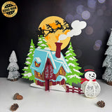 Christmas Village - 3D Christmas Lantern File - Cricut File 2 - LightBoxGoodMan