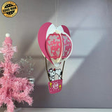 Snoopy Valentine - 3D Air Balloon Lantern File - Cricut File 2 - LightBoxGoodMan