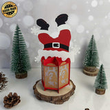 Santa Chimney - 3D Christmas Lantern File - Cricut File 1 - LightBoxGoodMan