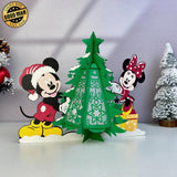 Mickey Couple Xmas - 3D Christmas Lantern File - Cricut File 1 - LightBoxGoodMan