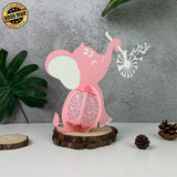 Elephant - 3D Elephant Lantern File - 7.8x10.8" - Cricut File - LightBoxGoodMan