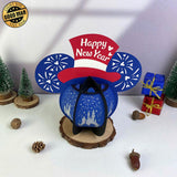 Mickey New Year - New Year Themed 3D Disney Mouse Lantern File - Cricut File 1 - LightBoxGoodMan