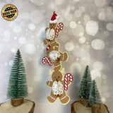 Gingerbread - 3D Christmas Lantern File - Cricut File - LightBoxGoodMan