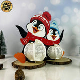 Penguin - 3D Christmas Lantern File - Cricut File 1 - LightBoxGoodMan