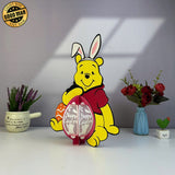 Easter Pooh - Winnie The Pooh Themed Easter 3D Lantern File - Cricut File - LightBoxGoodMan