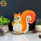 Squirrel - 3D Squirrel Lantern File - 10.5x7.9" - Cricut File - LightBoxGoodMan - LightboxGoodman