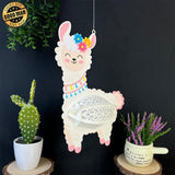 Alpaca - 3D Alpaca Lantern File - 7.8x11.3" - Cricut File - LightBoxGoodMan