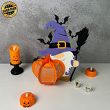 Witch Gnome - Halloween Themed 3D Gnome Lantern File - Cricut File 1 - LightBoxGoodMan