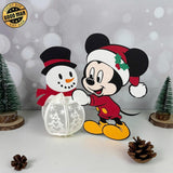 Mickey Xmas - 3D Christmas Lantern File - Cricut File 1 - LightBoxGoodMan