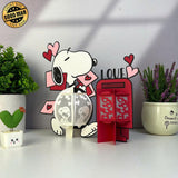 Snoopy Valentine - 3D Love Lantern File - Cricut File 1 - LightBoxGoodMan