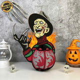 Freddy Krueger - Halloween Themed 3D Lantern File - Cricut File 1 - LightBoxGoodMan