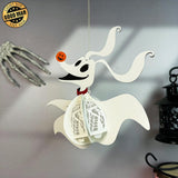 Naughty Zero - Halloween Themed 3D Lantern File - Cricut File Nightmare Lantern 2 - LightBoxGoodMan