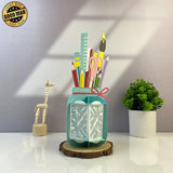 Tools Jar - School Themed 3D Papercut Lantern File - Cricut File 1 - LightBoxGoodMan