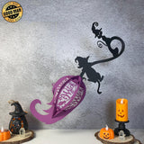 Witch's Broom - 3D Broomstick Lantern File - Cricut File 1 - LightBoxGoodMan