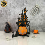 Haunted House - Halloween Themed 3D Lantern File - Cricut File 2 - LightBoxGoodMan